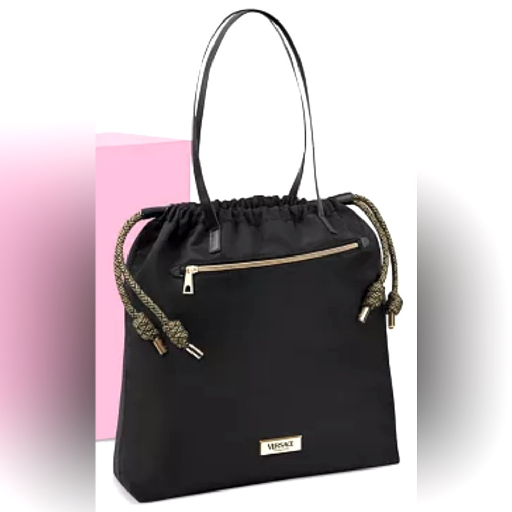 New Versace Black and Gold Tote Bag